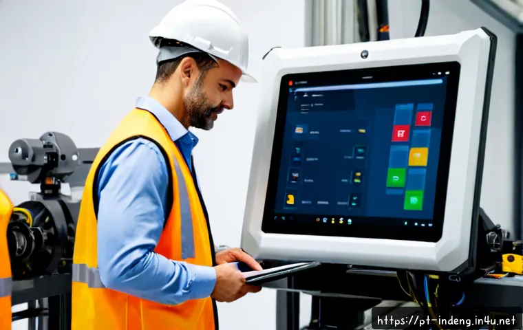 Home 26 산업공학 머신러닝 적용 사례 - Photorealistic Portuguese manufacturing plant, industrial engineer wearing safety vest and helmet re...